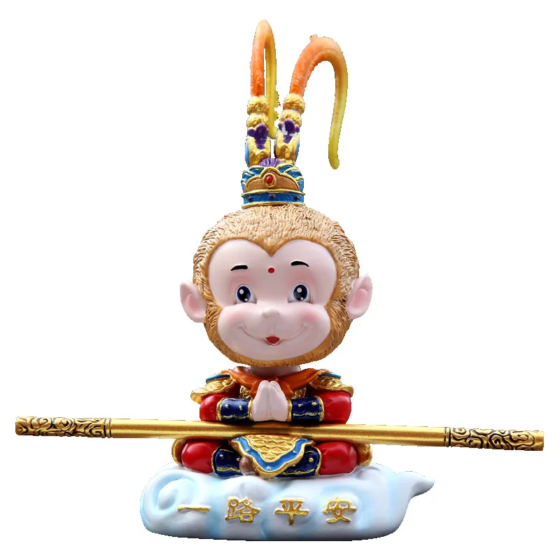 Monkey Car Dolls Shake Head Toys For Vehicle Auto Decoration Interior Funny Ornaments Creative Parts Manual Cute Car Bobbleheads