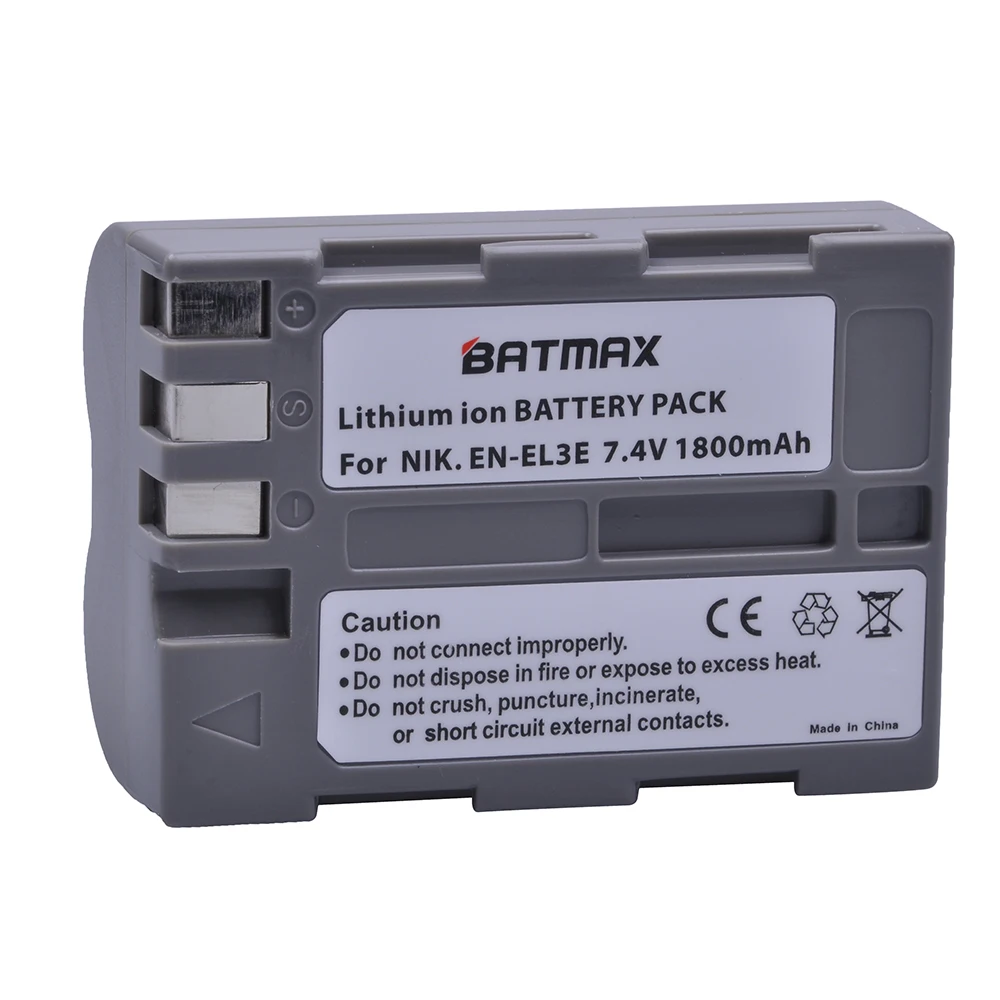 1Pc 1800mAh EN-EL3e EN EL3e Camera Battery for Nikon EN-EL3e and Nikon D50, D70, D70s, D80, D90, D100, D200, D300, D300S, D700