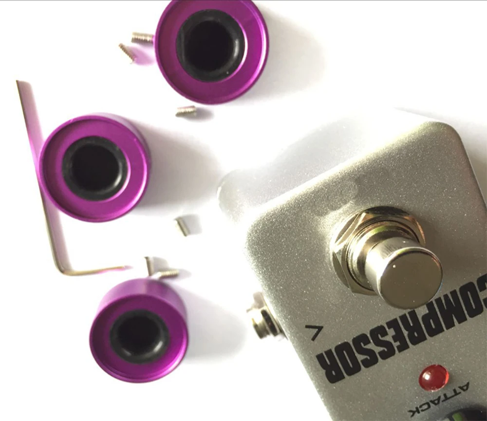 MoonEmbassy Candy Color Electric Guitar Pedal Foot Nail Cap Foot Switch Knob Shine On Stage Accessories