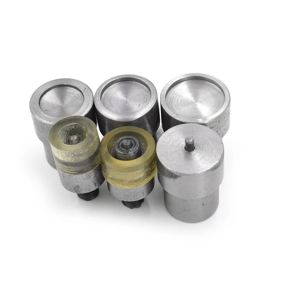 15/17/20 MM Snaps Top Cover Mold Metal Button Tools Snap-Fastener Hand Press Machine Buckle Install Die 6PCS /Bag