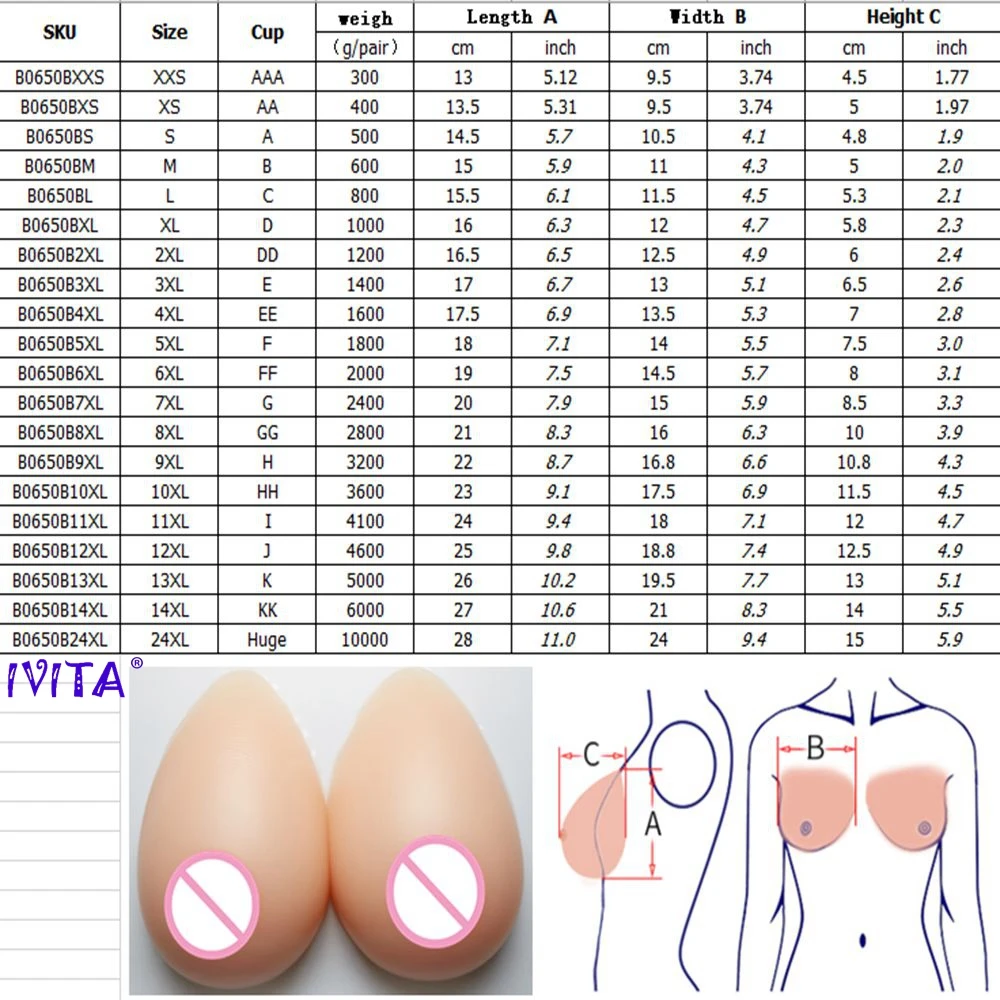 IVITA Hot Sale Fake Breasts False Boobs Realistic Silicone Breast Forms For Crossdresser Postoperative Drag Queen Mastectomy