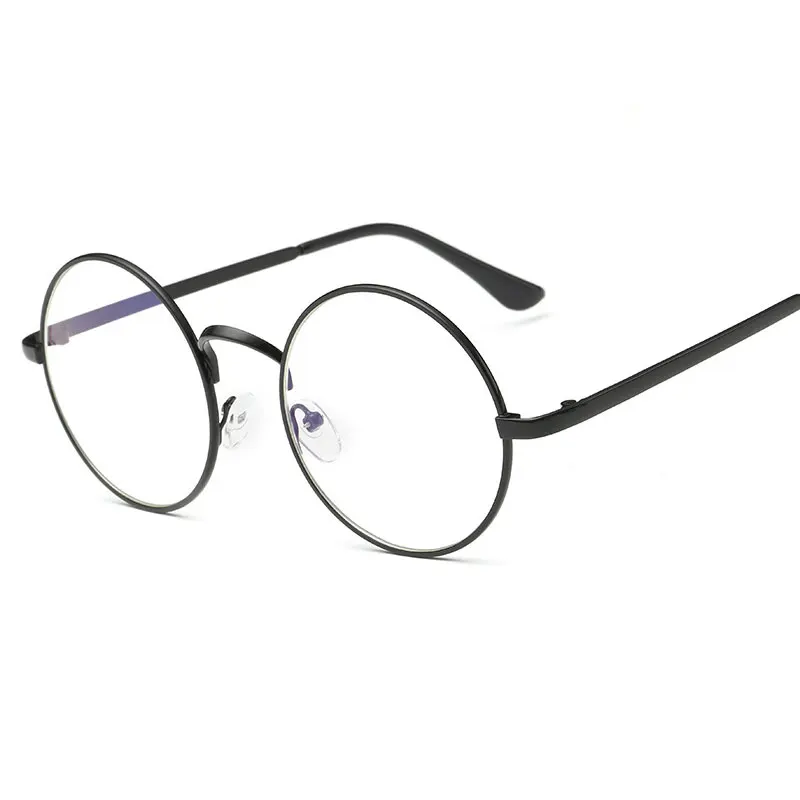 Round Glasses Transparent for Computer Lenses Metal Frame Eyeglasses Women Men Anti Blue Ray Oculos De Grau Spectacles