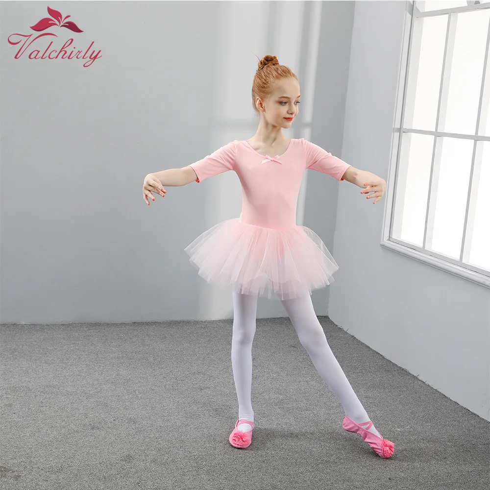 Girls Ballerina Ballet Dance Dress Gymnastics Leotard Dancing Tutu Ballerina Costume Kids Skill Wear Good Tulle