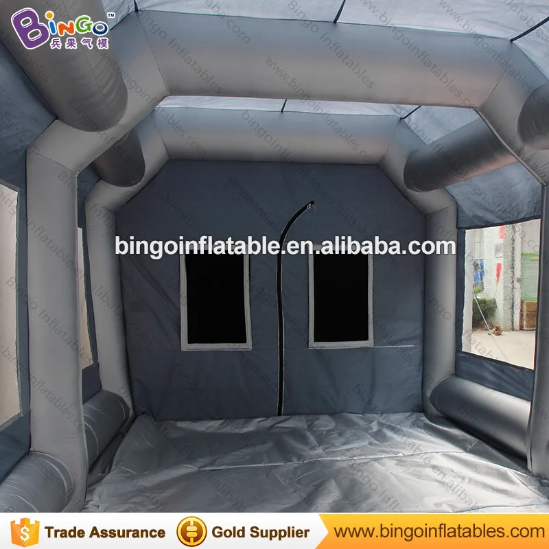 Free Delivery 9X4X3M Inflatable Spray Paint Booth for Sale Mobile Workshop Painting Cabin High Quality Dust Proof Room Toy Tent