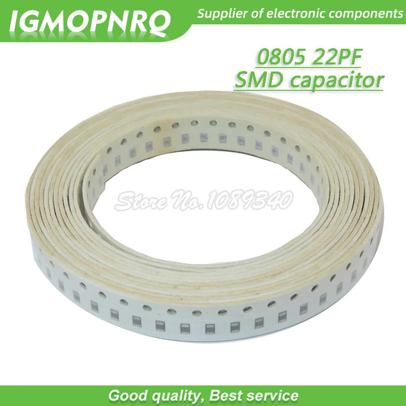 

500pcs 22PF 0805-22PF Error 5% 50V 0805 22P SMD Thick Film Chip Multilayer Ceramic Capacitor
