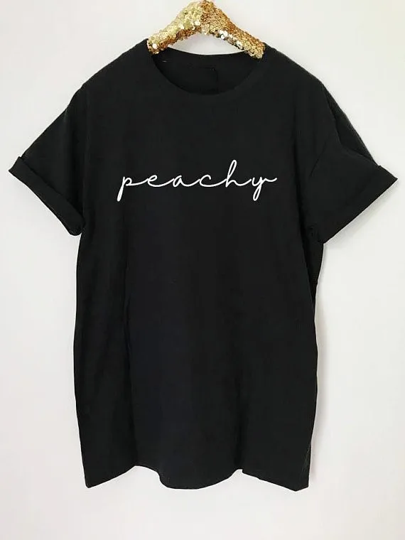 Sugarbaby Peachy T-shirt You're a peach Fashion T shirt Short Sleeev Fashion Casual Tops Tee High quality Tumblr Tops Drop ship