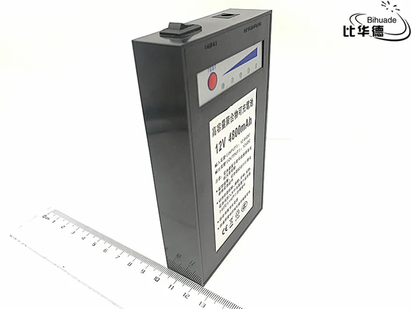 Перезаряжаемый литиевый аккумулятор постоянного тока 12 В 4800 мАч, полимерная батарея для монитора, двигателя, светодиодсветильник Ки, уличный запасной аккумулятор