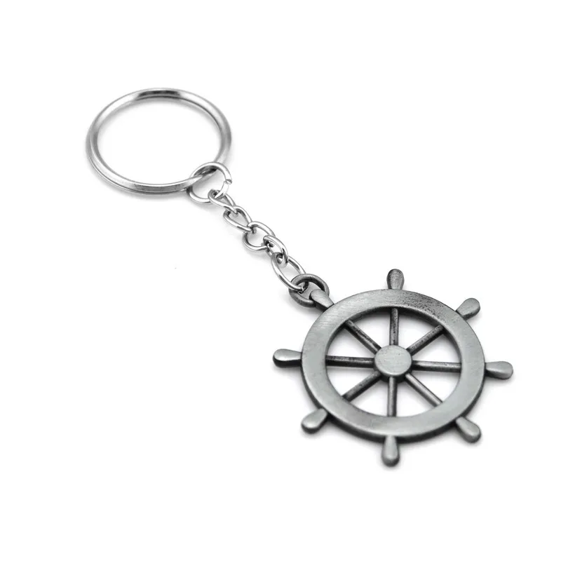 Vintage Anchor Keychain Gadgets For Men Trinket Retro Skull Anchor Rudder Key Chain On Bag Jewelry Party Boys Gift Souvenirs