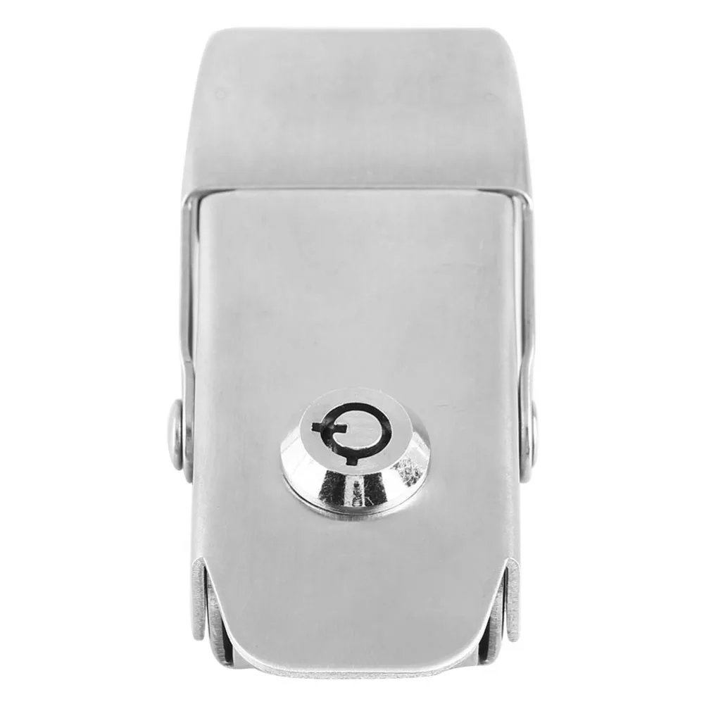 Stainless Steel Spring Toggle Latch Toggle Hasp Clamp Cabinet Locking Tool Hardware With Two Keys