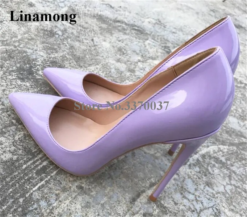 

Brand Classical Style Women Pointed Toe Patent Leather Stiletto Heel Pumps 12cm Yellow Blue Super High Heels Club Shoes