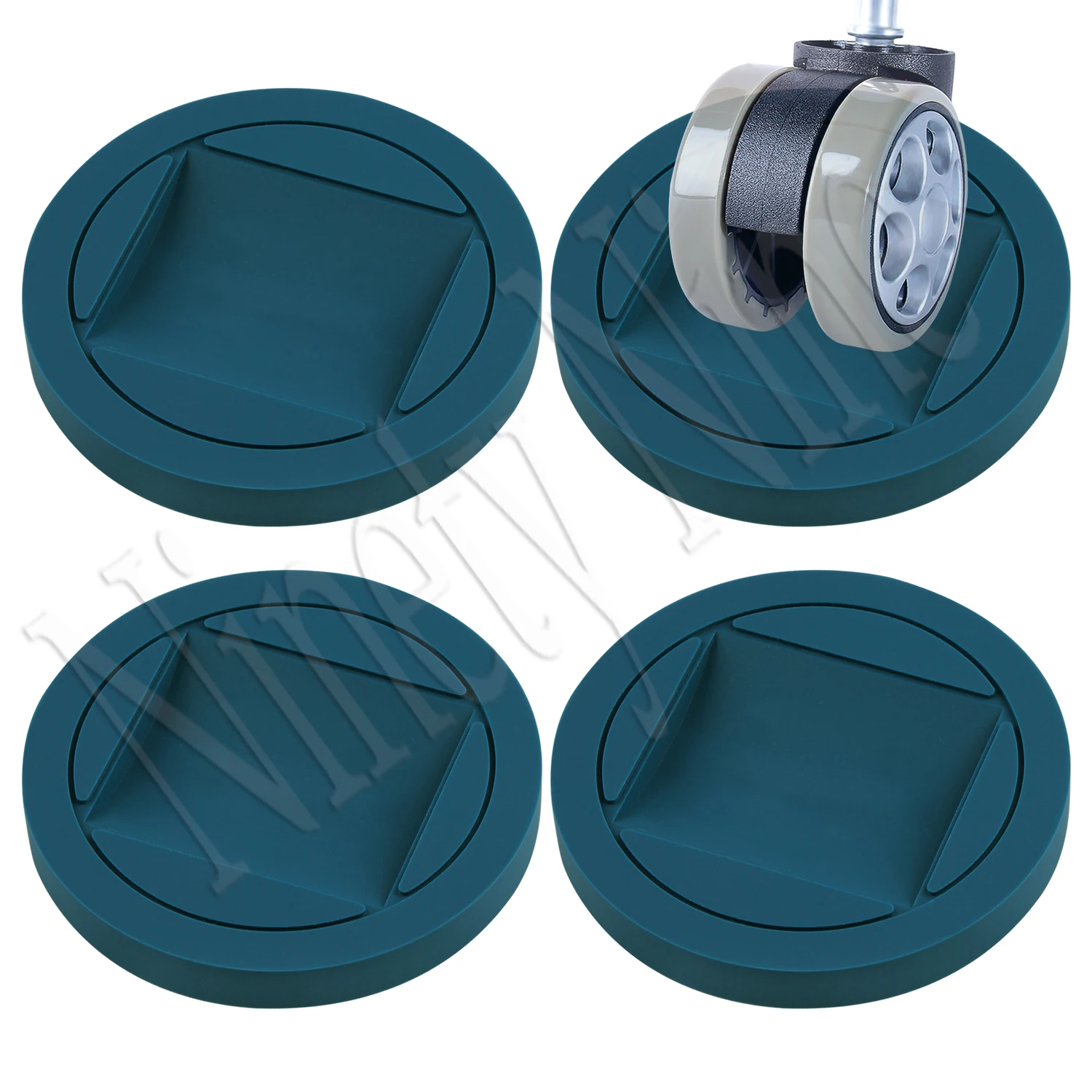 

4PCS Rubber Furniture Cups Premium Caster Cups Furniture Coasters Bed Stoppers Floor Protectors for All Floors Wheels