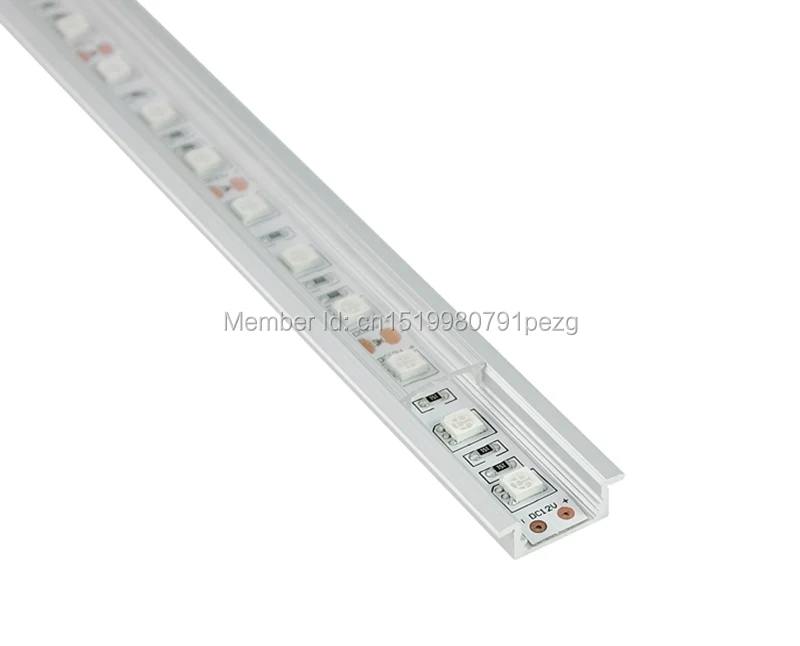 10 Sets/Lot T type Anodized LED aluminum profile and extruded Aluminium led profile LED Channel profil for recessed floor lights