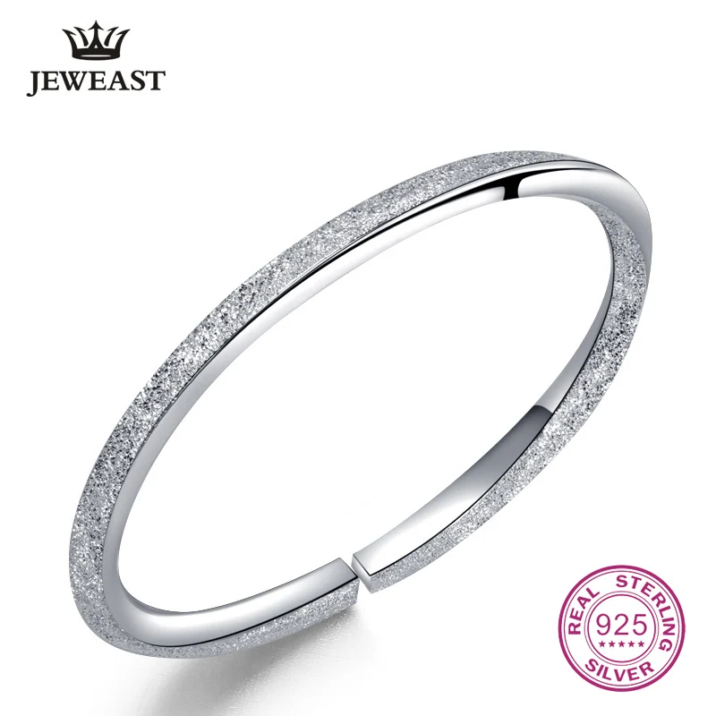 

999 Sterling Silver Bangle Frosted Many Stars Shape Bracelet Opened Solid For Women Hot Selling Jewelry Gift Party Round Trendy