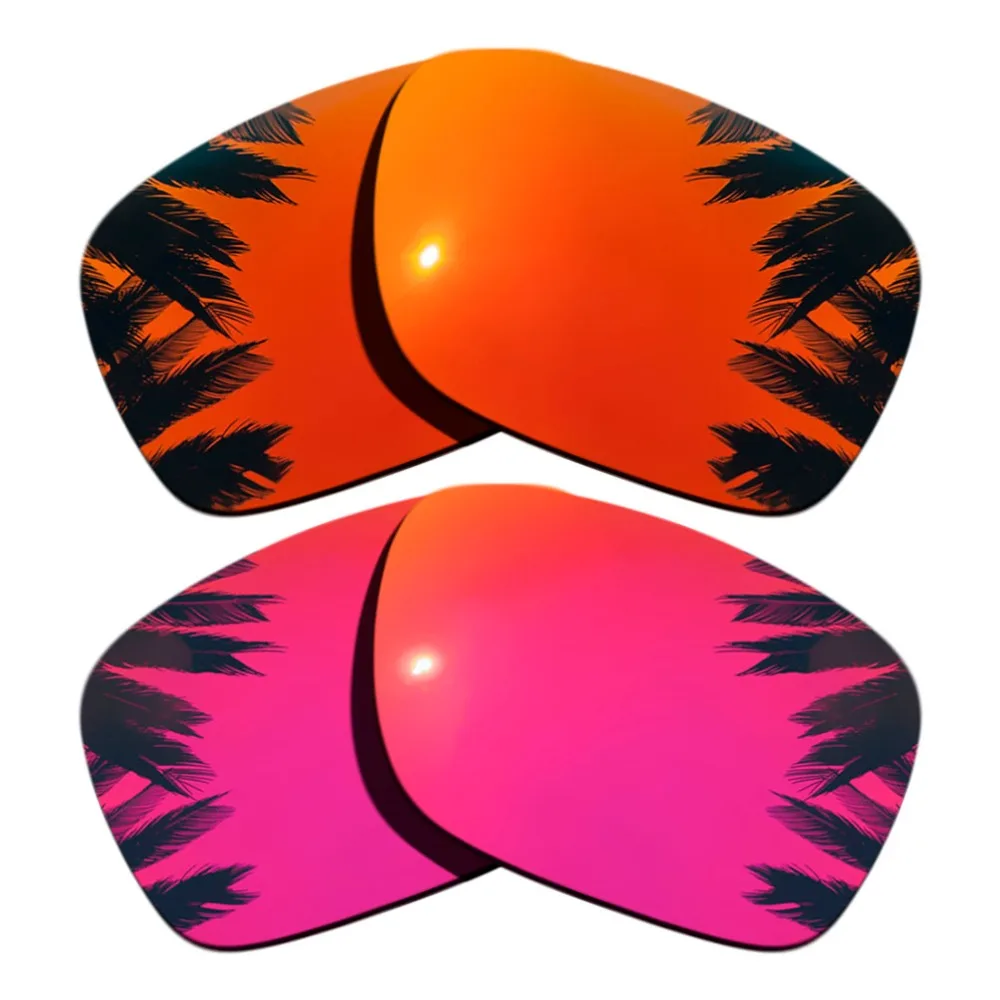 (Orange Red+Midnight Sun Mirrored Coating) 2-Pairs Polarized Replacement Lenses for Holbrook Frame 100% UVA & UVB Protection