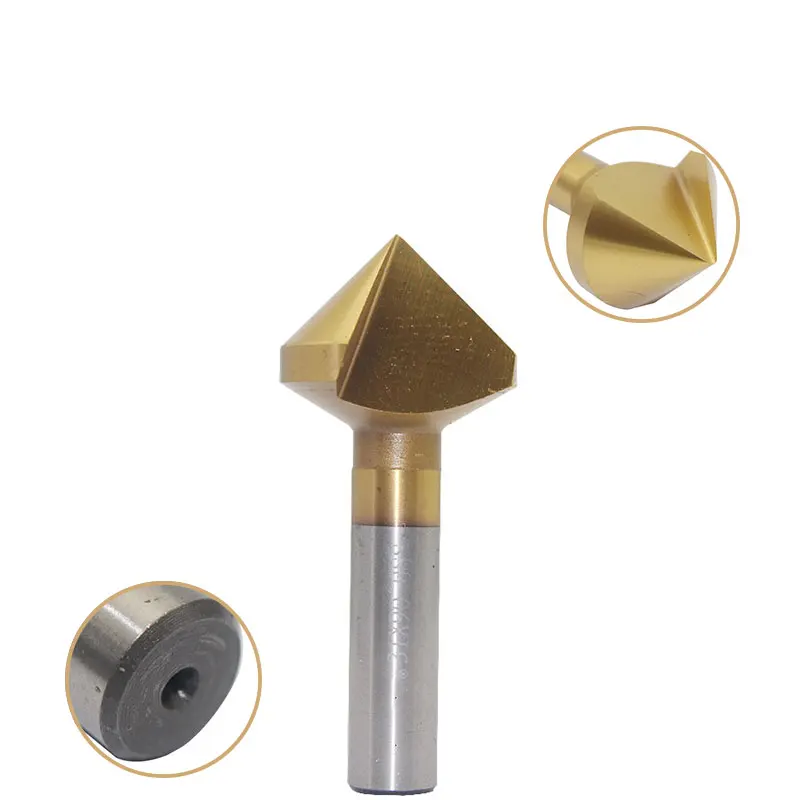 

1pc 31mm Chamfer Tool HSS One Flute 90 Degree Round Shank Titanium Countersink Bit Deburring Chamfering Miliing Cutter Tool