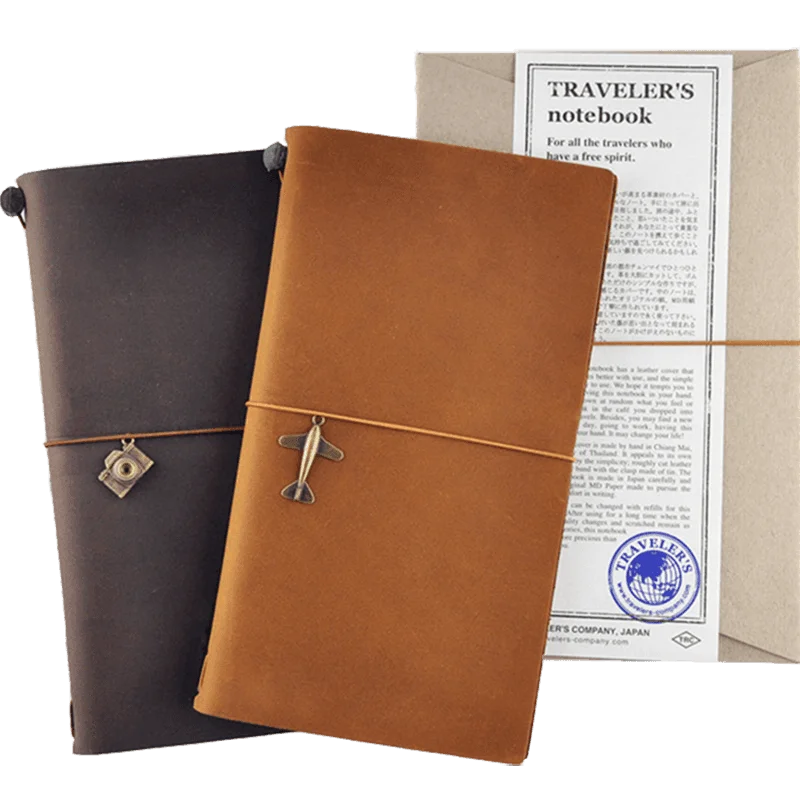 MIDORI travelers traveler\'s leather journal notebook regular passport version journaling inserts inner page Sticker