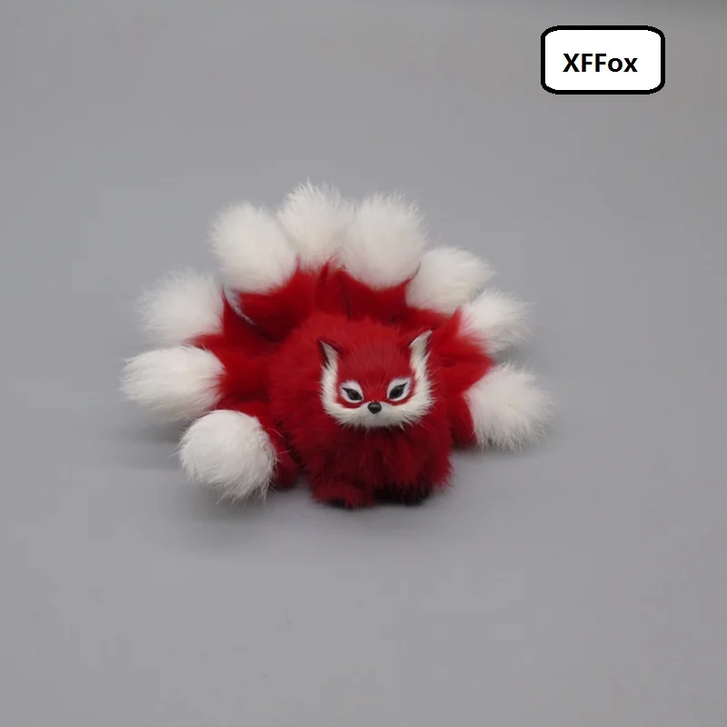 

creative real life red fox model plastic&furs simulation nine-tails fox doll gift about 18cm xf1771