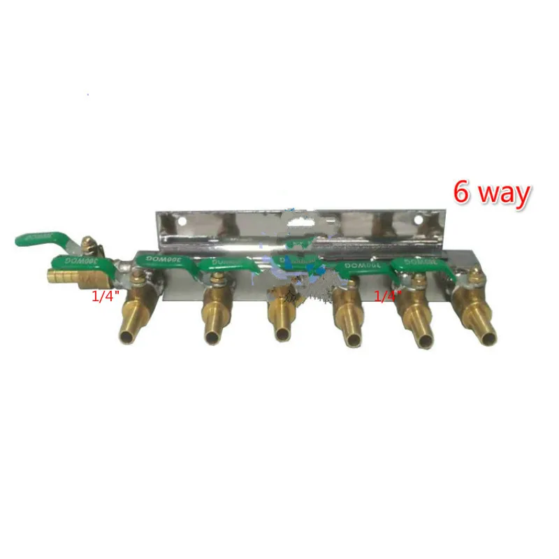 Multi - Way homebrew Co2 Air Gas Distribution Manifold Splitter Draft Beer  1/4 Barb 2/3/4/6/8/10 Way