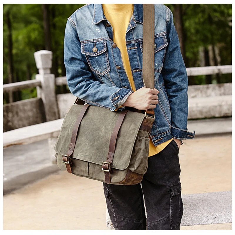 LXH Waterproof Canvas Camera Shoulder Bag Multi-functional DSLR Bag handbag For Nikon Canon Sony Fuji DSLR Vintage Camera Bag