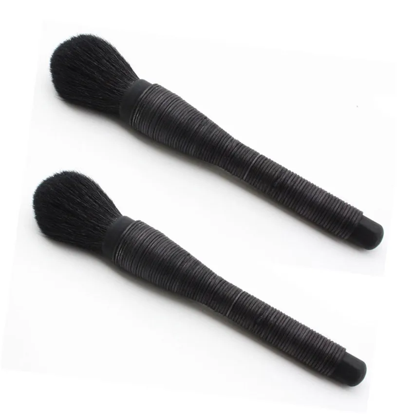 SAIANTTH black goat hair rattan Twining makeup brushes big powder blush brush soft Dense concealer Italy Kabuki makeup face tool