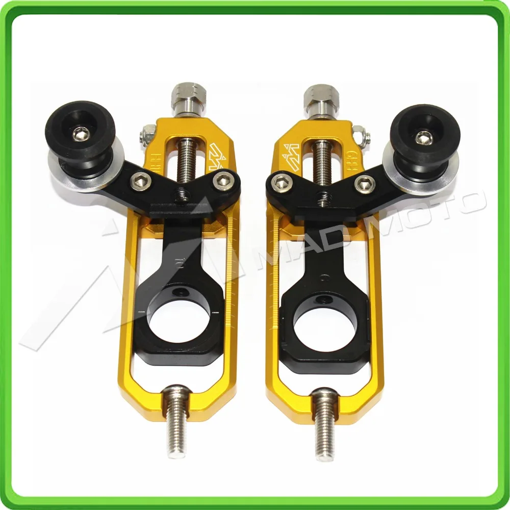 

Motorcyclr Chain Tensioner Adjuster with spool fit for Honda CBR1000RR 2008 2009 2010 2011 2012 2013 2014 2015 2016 Gold&Black