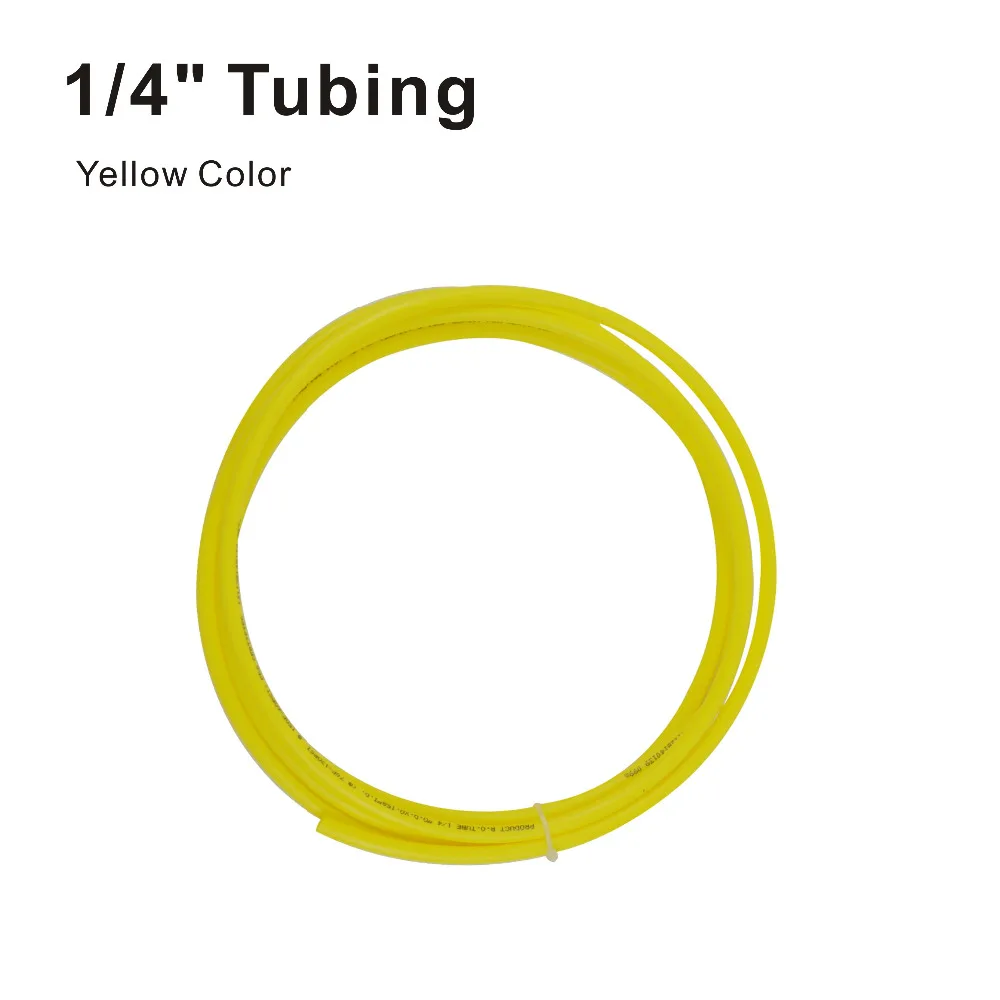 Tubing 1/4 Inch OD, 10 Meters(30 feet) Length Tubing Hose Pipe for Reverse Osmosis RO System - Yellow Color