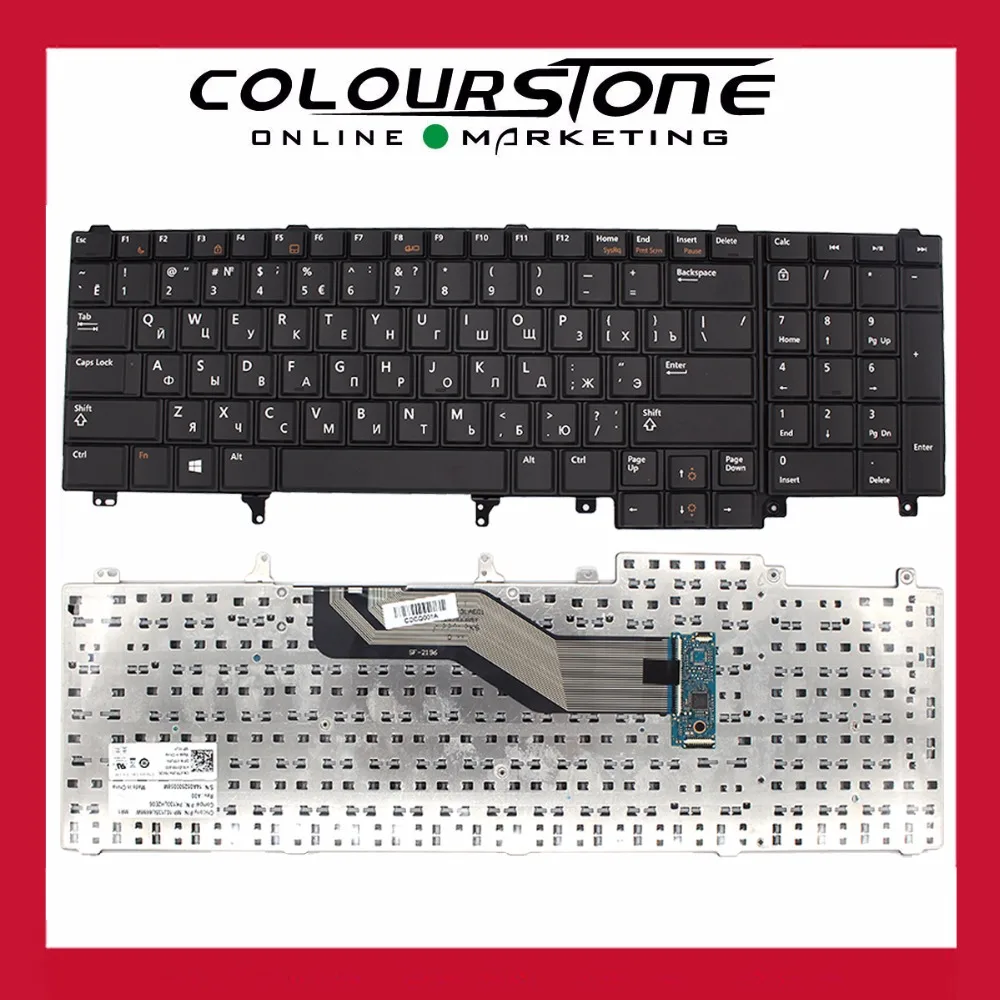 

Новая русская черная клавиатура для ноутбука Dell Latitude E6540 E6520 M4800 M6800 E5520M без трек-точки