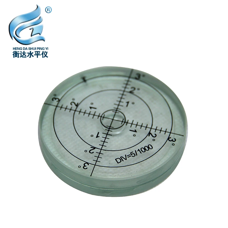 Full glass round horizontal bubble high precision level bubble horizontal bubble level 60*12mm