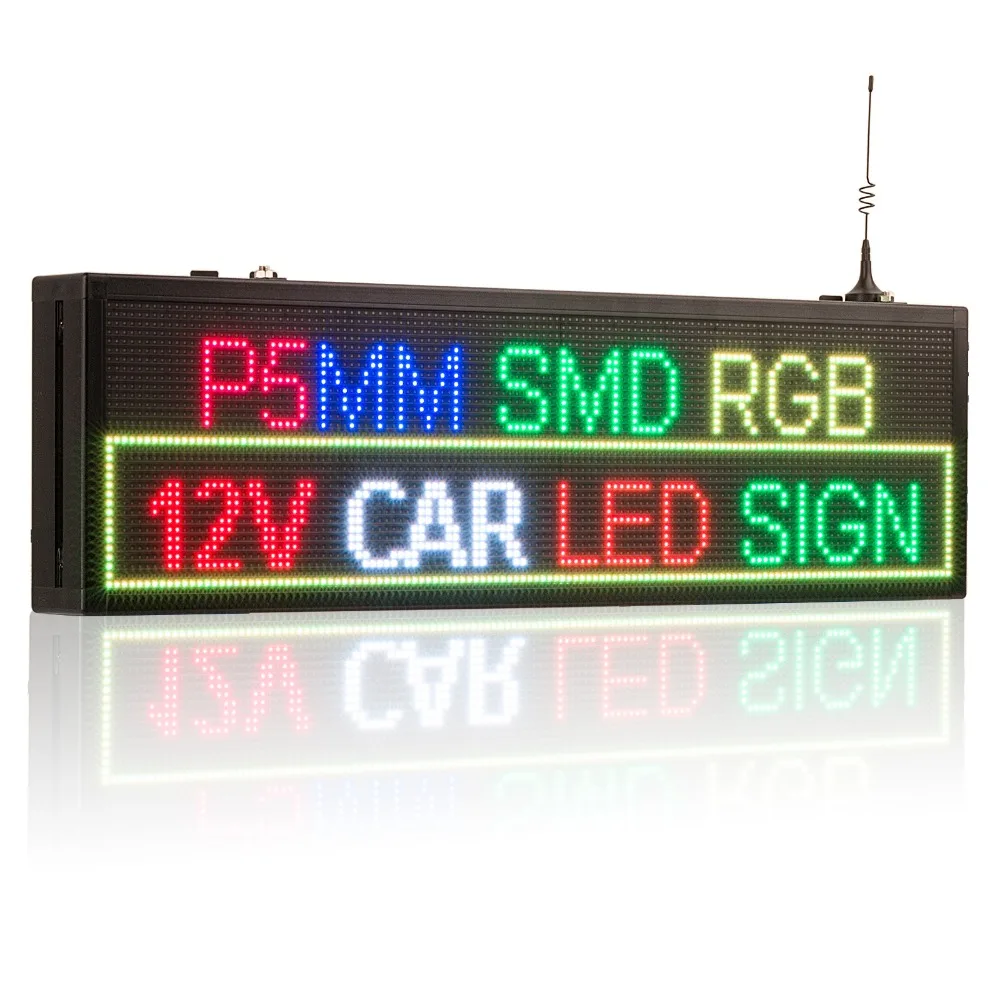 

P5MM WIFI indoor full color RGB scrolling advertising text temperature LED display message board, support WIFI IOS phone input