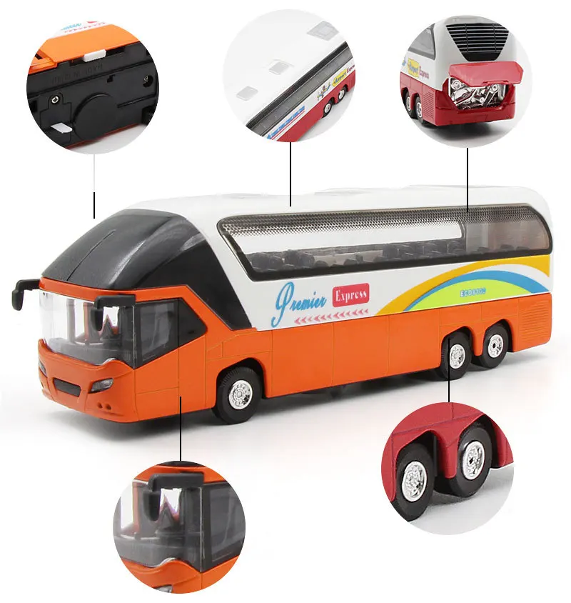 High quality 1:50 bus alloy model,children\'s gifts and collections,die-casting sound and light pull back model,free shipping