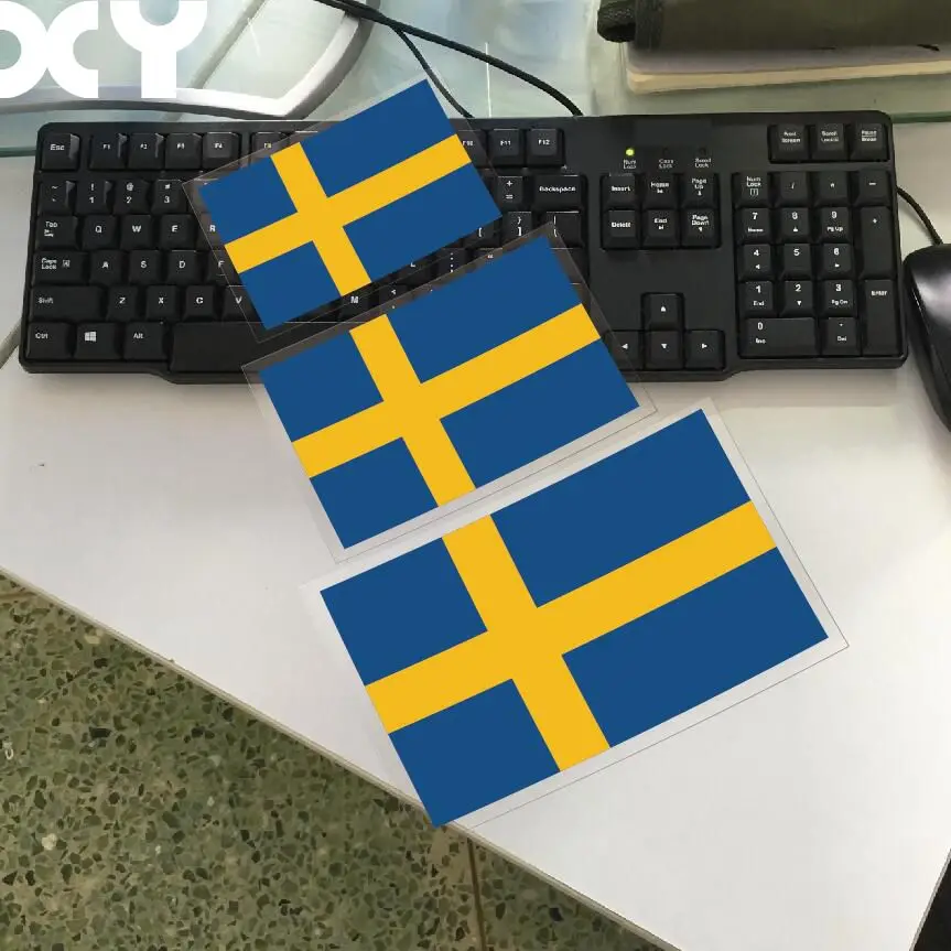 XY Sweeden Flag High Quality Reflective Tape Waterproof Vinyl Car Sticker and Decals for Car and Motorcycle Drop Shipping