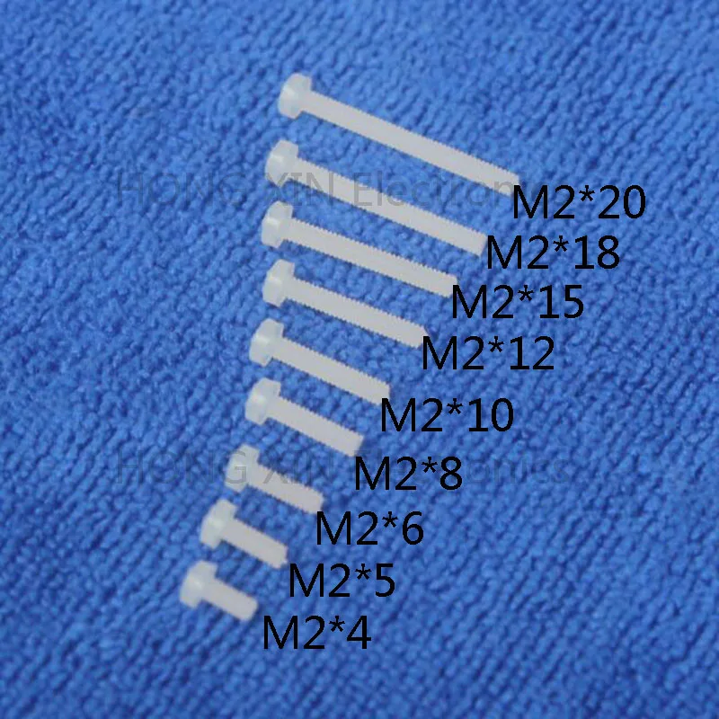 M2*10 White 1 pcs Round Head nylon Screw 10mm plastic screw Insulation Philips Screw brand new RoHS compliant PC/board DIY hobby