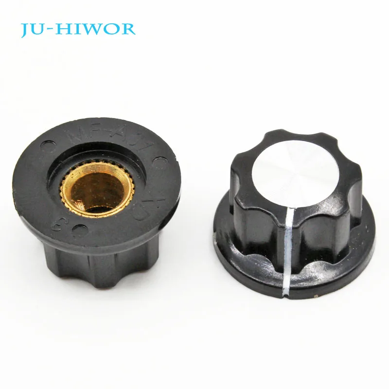 

10pcs/lot A01 Bakelite Knob 20MMxH11.5MM Mounting Hole 6MM For Rotary potentiometer & Encoder & Rotary Switch