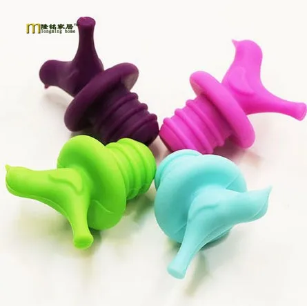 1PC LONGMING HOME Bird Design Silicone Wine Stopper Safety Bar Accessories Sealed Wine Bottle Stopper LB 274