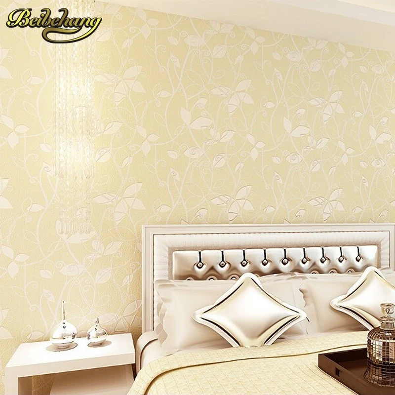 

beibehang papel de parede 3d Wallpaper Roll flower floral Non Woven flocking wallpaper for bedroom living room home decoration