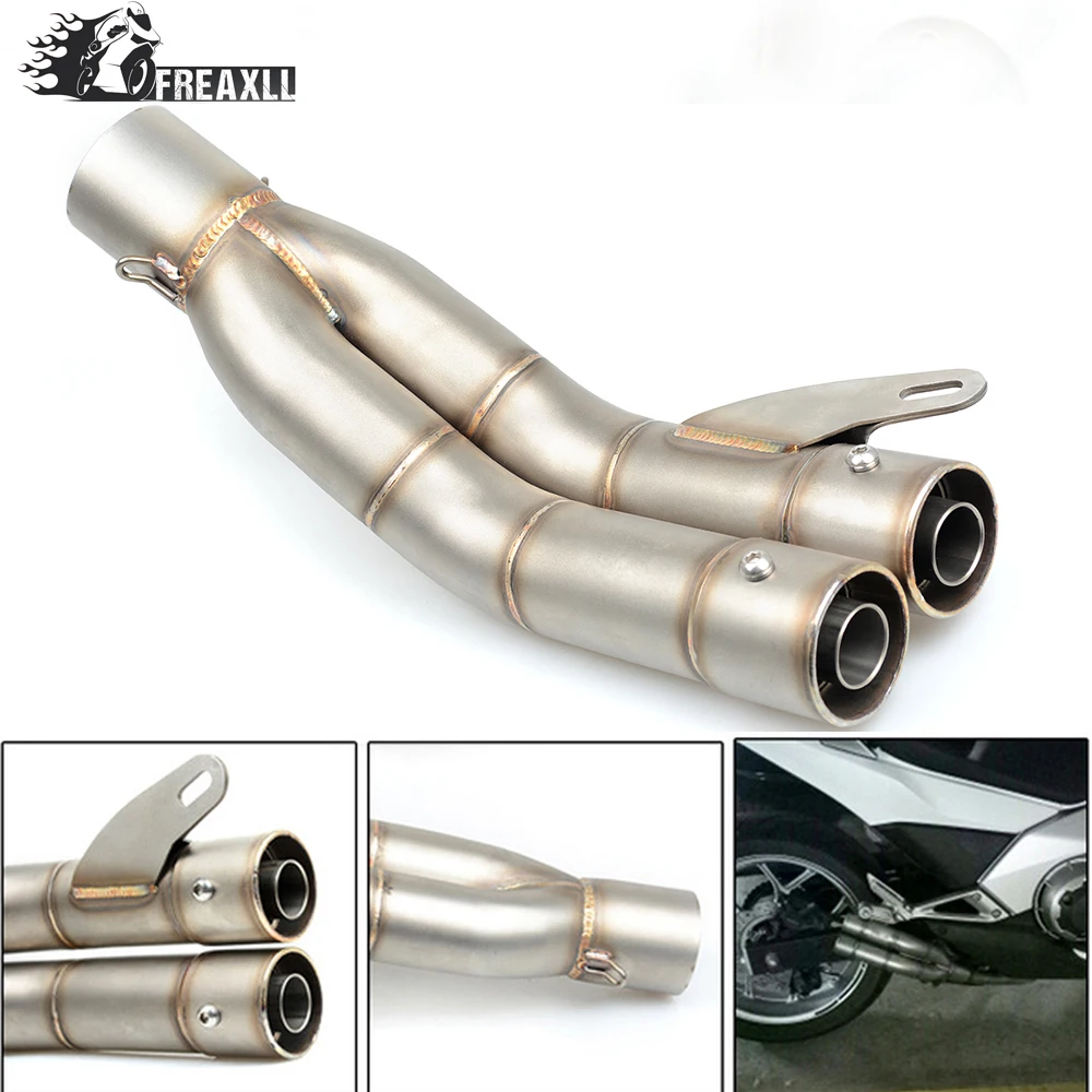 36-51MM Universal Motorcycle Double Exhaust Muffler Pipe escape moto For Ducati 848 1098 S Monster 900 City I.E  1000 Dark S4R