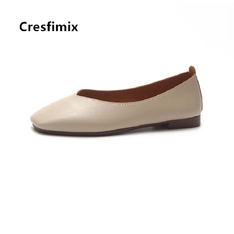 Cresfimix donna carino dolce leggero marrone scarpe basse Lady primavera & estate mocassini donna scarpe retrò Zapatos De Mujer C5268