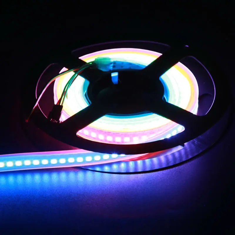 144pixels/m ws2812b flexible led strip ws2812 led strips rgb led tape 5050 smd ws2811 pixel light dc5v white pcb waterproof IP67