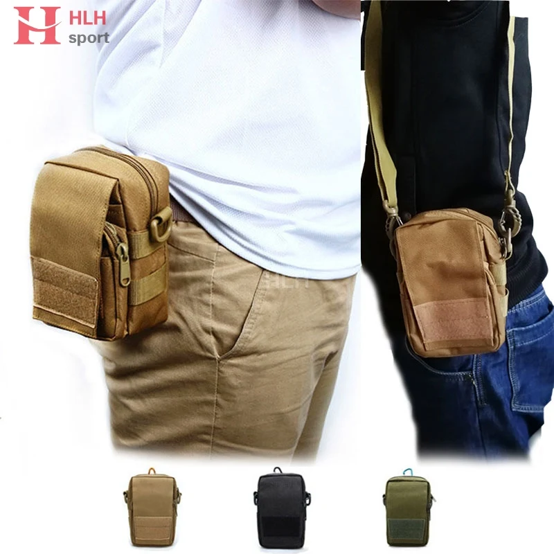 Tactical Sling Bag Outdoor Belt Pouch Purse Case Shoulder Bag with Buckle Belt