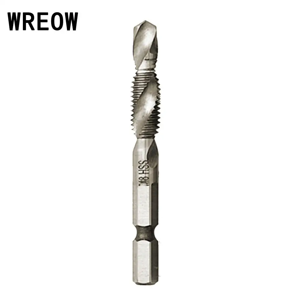WREOW 1 cái HSS Metric Hex Shank Kết Hợp Khoan Bit Vít Tap Xoắn Ốc Vít Tap Khoan Trục Chính Điểm Twist Khoan trung tâm Vít
