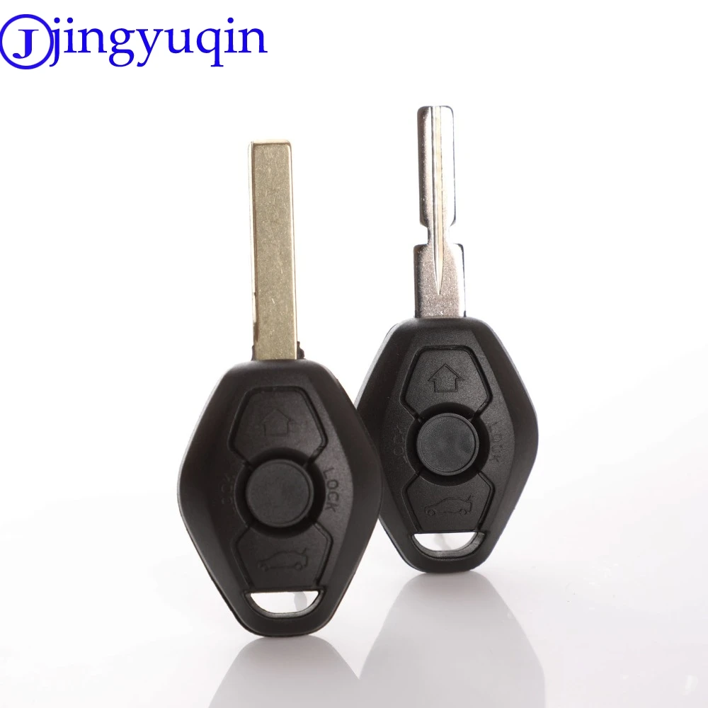 

jingyuqin 10ps Remote Car Key Shell Fob Case Cover For BMW 3 5 7 SERIES Z3 Z4 X3 X5 M5 325i E38 E39 E46 3 Button