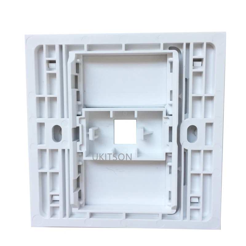 One Gang Wall Plate Faceplate Blank Socket 86x86mm Suit For 1 Port RJ45 RJ11 Phone Keystone Outlet Panel In White