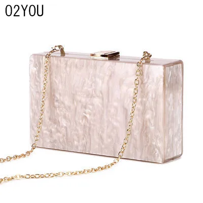 Brand Women Evening Bag Party pearl White /blue/beige/red Bag Women Girls Wedding Clutches Handbag Acrylic Shoulder Bag Bolsa