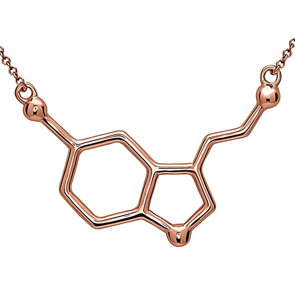 Fashion Metal Biology DNA Chemistry Lovers Science Geek Caffeine Molecule Necklaces For Gifts