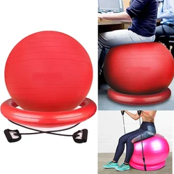 New Large Yoga Balls with Resistance Bands Bands 85CM Sports Pilates Fitness Ball Balance Fitball Exercise Workout Massage Ball