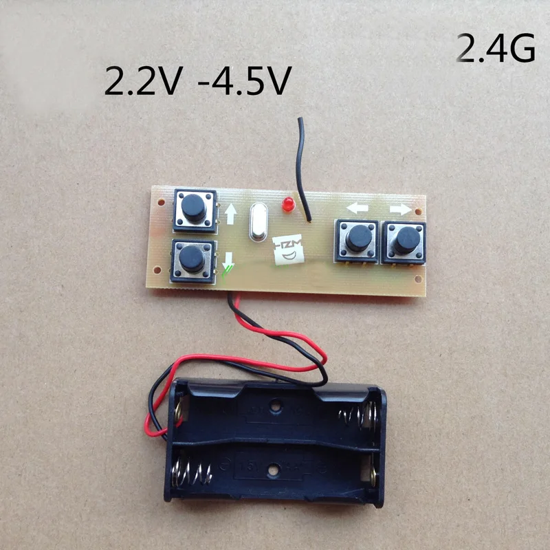 1Set 4-Channel 4CH Kit di Controllo Remoto Ad Alta Potenza 2.4Ghz Modulo Ricevitore + Trasmettitore Board + Batteria caso per il Modello di RC