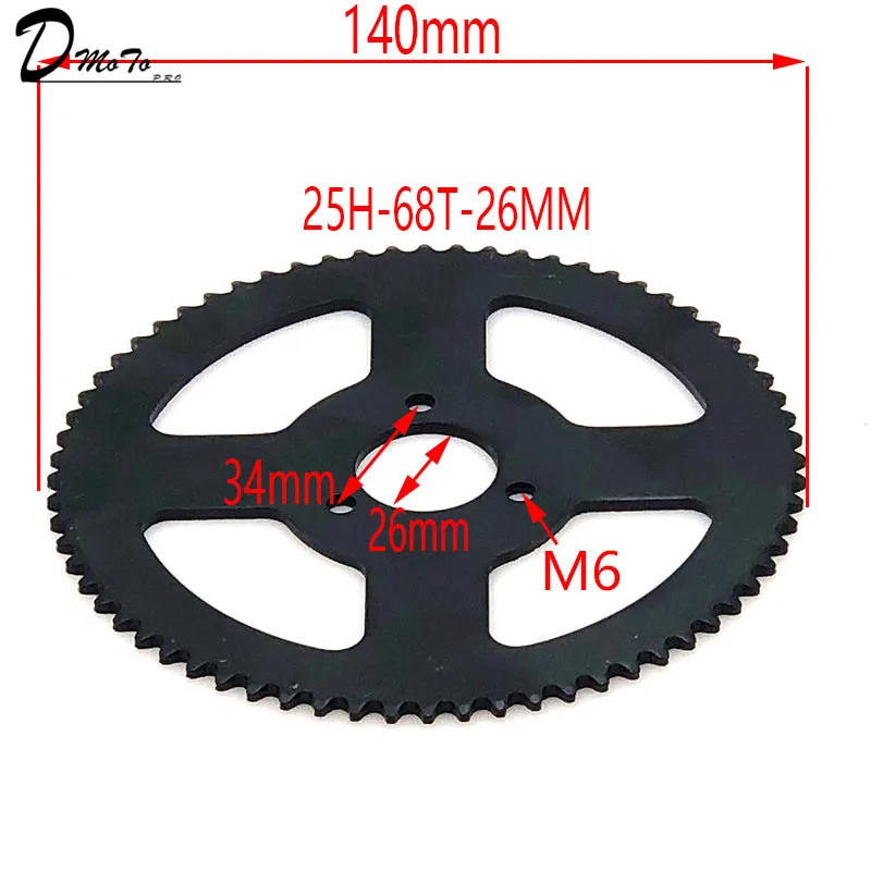 60 62 64 66 68 70 72 74 76 78 80 T Tooth 25H 26MM Rear Sprocket Mini Moto ATV Quad Dirt Pit Pocket Bike Chopper 47CC 49CC