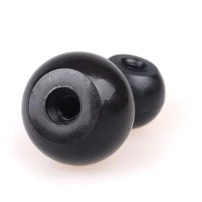 5Pcs M5 M6 M8 Bakelite gum wood ball 16mm-39mm OD hand nuts spherical Round Handle mechanical Grip nut black