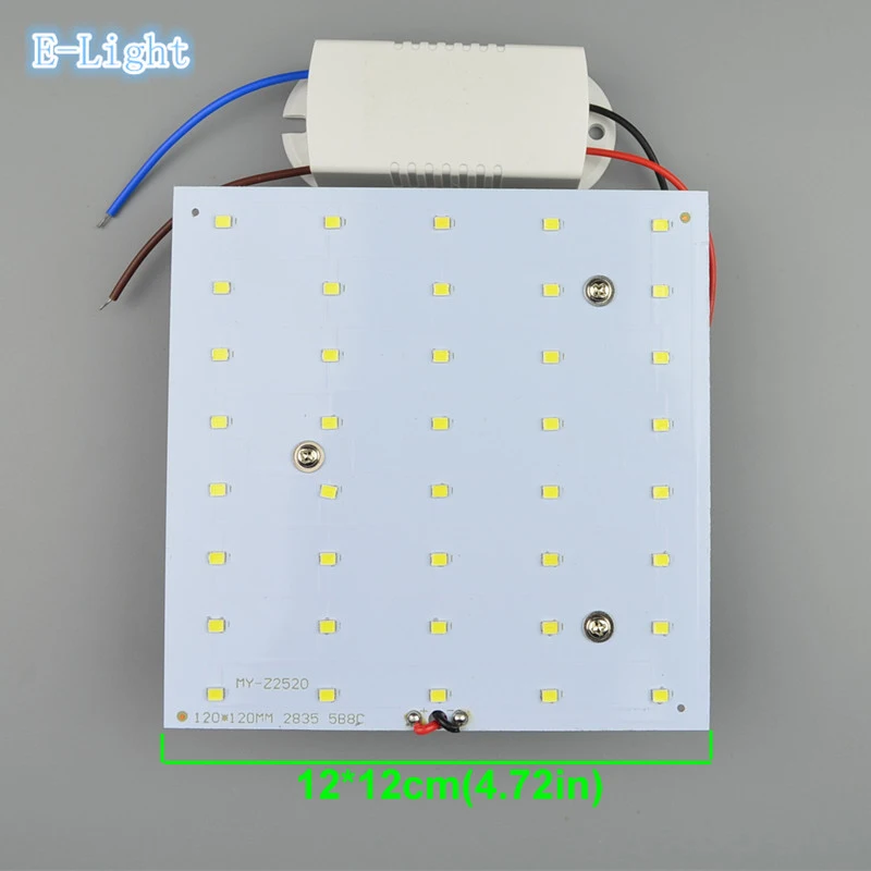 Replacement LED Light Source for Ceiling Panel Kitchen Light 9W 100-240V 2D CFL Lamp panel Square PCB Board with Magnet+Driver