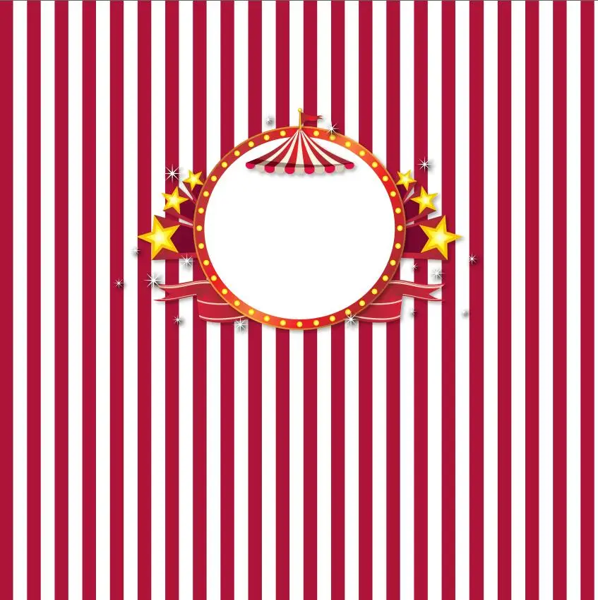 

10x10ft Red Stripes Carnival Circus Tent Reusable Seamless Washable Wrinkle Free Photo Background Backdrop Polyester Fabric